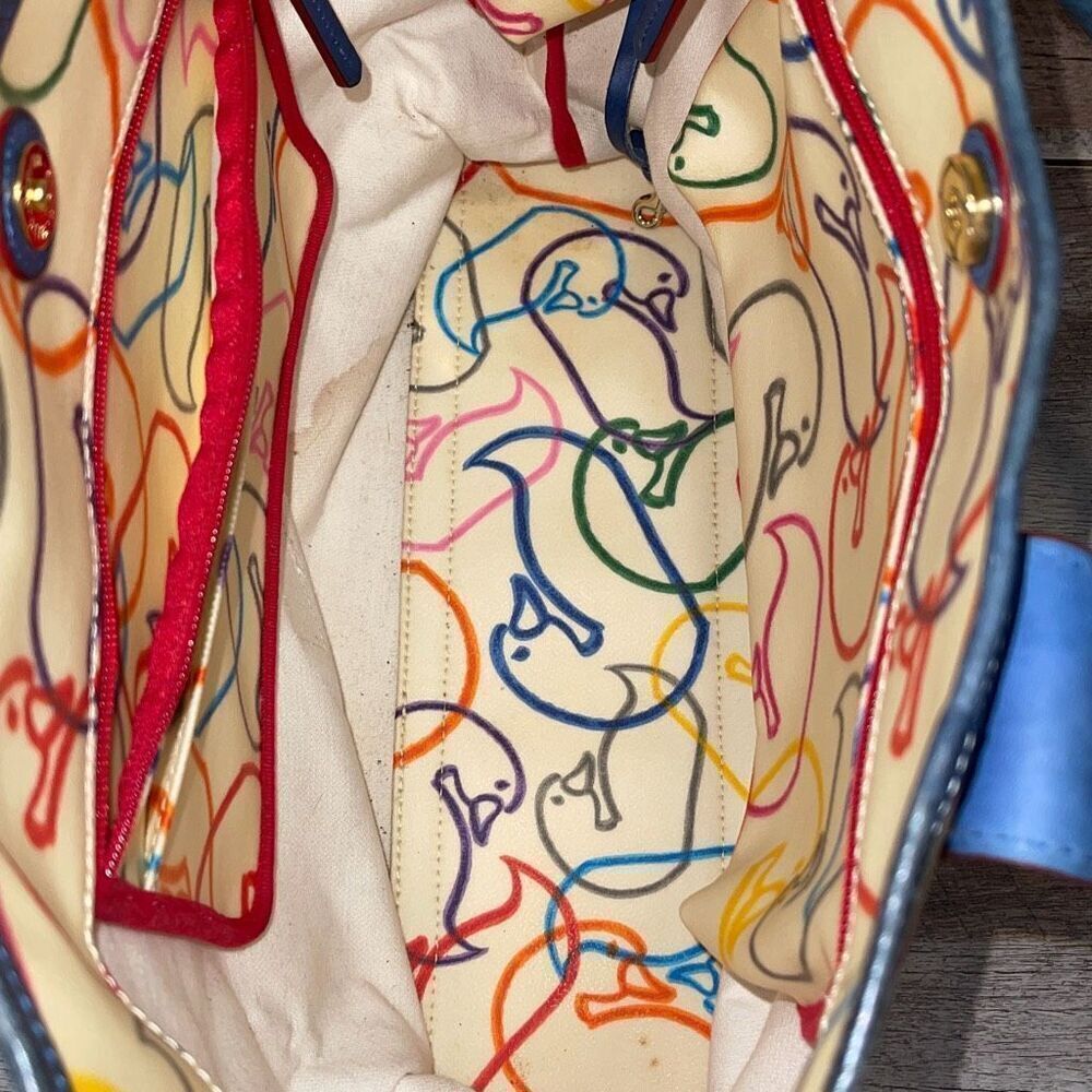 DOONEY & BOURKE BELLA SHOPPER ROYAL BLUE‎ TOTE 17w x 13h x 4.5” XLARGE PURSE - Picture 9 of 16